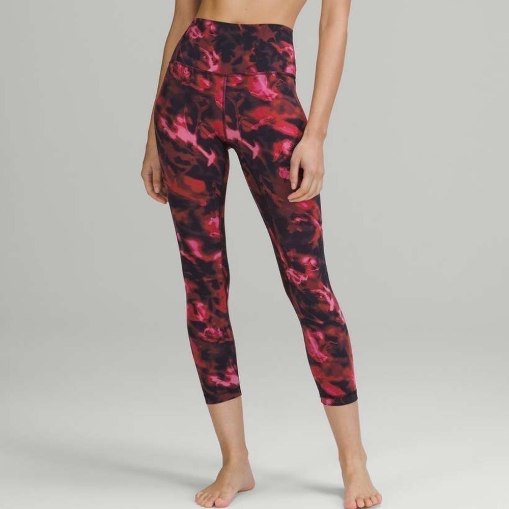 Lululemon Align High-Rise Crop 23" Leggings Intensity Pink Blossom - Size 8
